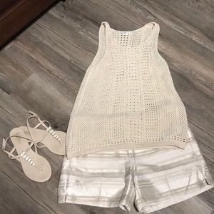 Beige sleeveless sweater